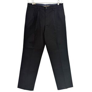 Dockers Men's Stretch Pleated Black Khaki Pants 34x32 Flex Comfort Waistband NWT